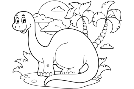 Coloriage Dinosaure 64 – 10doigts.fr